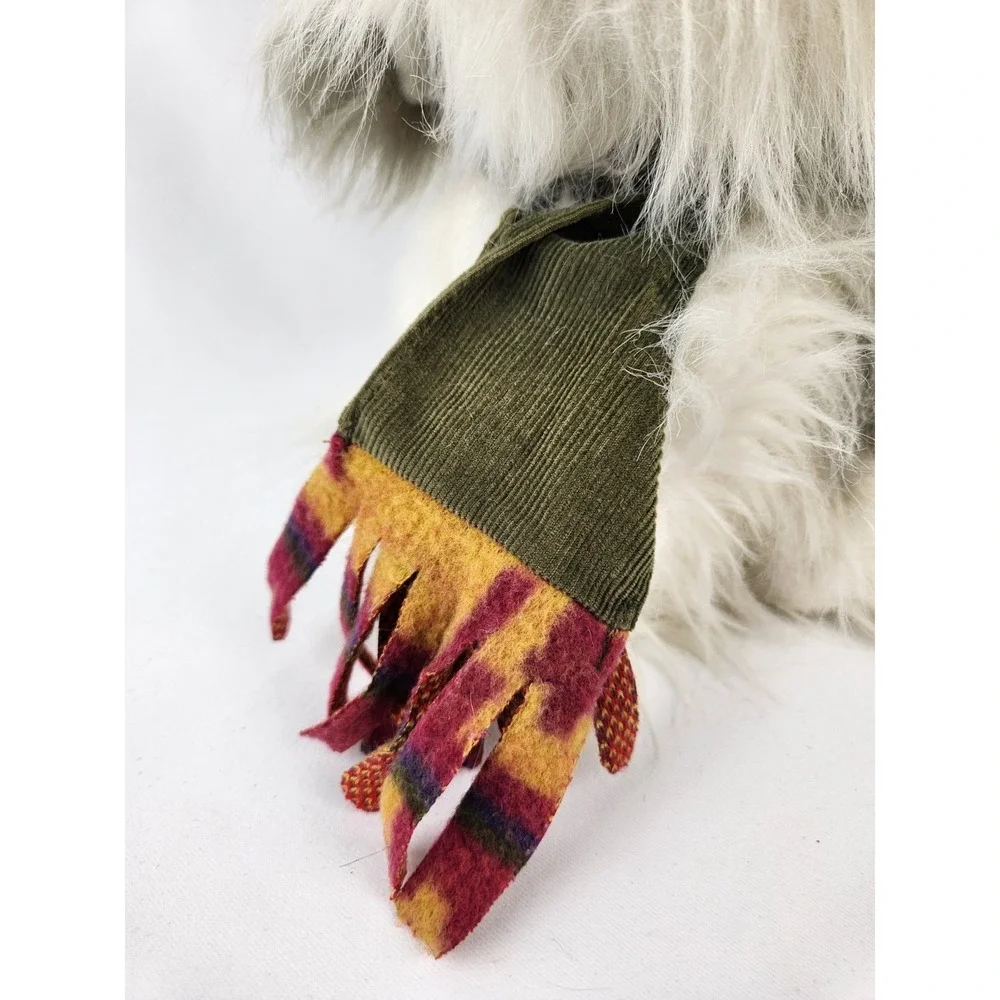 Vtg Old English Sheep Dog w Scarf Commonwealth Fluffy Plush Stuffed Puppy Collie